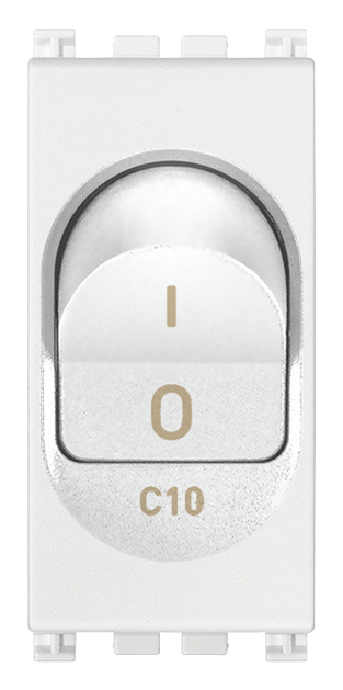 VIW19405.10.B Interruttore MT 1P+N C10 120-230V bianco