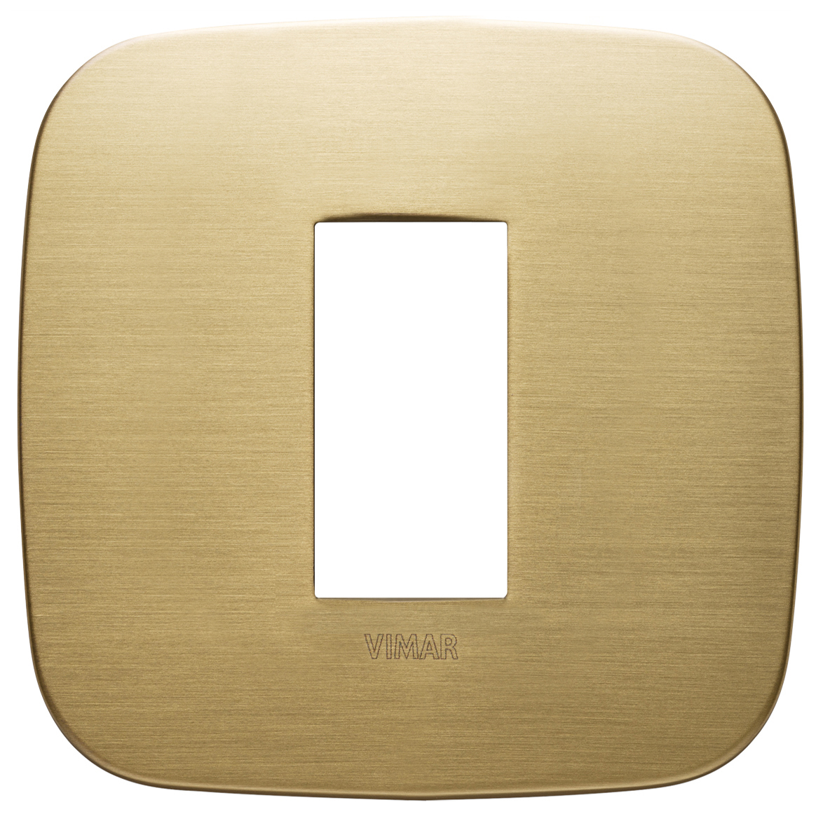 VIW19671.12 Placca Round 1M ottone spazzolato