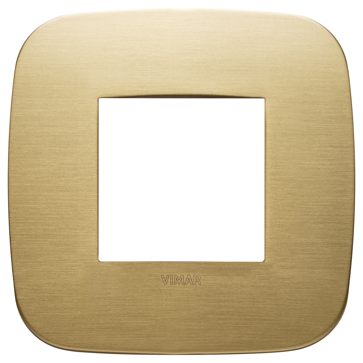 VIW19672.12 Placca Round 2M ottone spazzolato