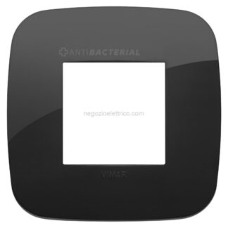 VIW19672.AB.81 Placca Round 2M antibatterico nero