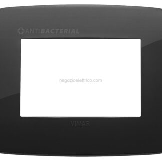 VIW19683.AB.81 Placca Round 3M antibatterico nero