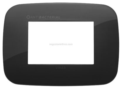 VIW19683.AB.81 Placca Round 3M antibatterico nero
