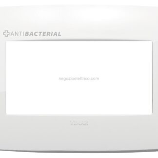 VIW19684.AB.84 Placca Round 4M antibatterico bianco
