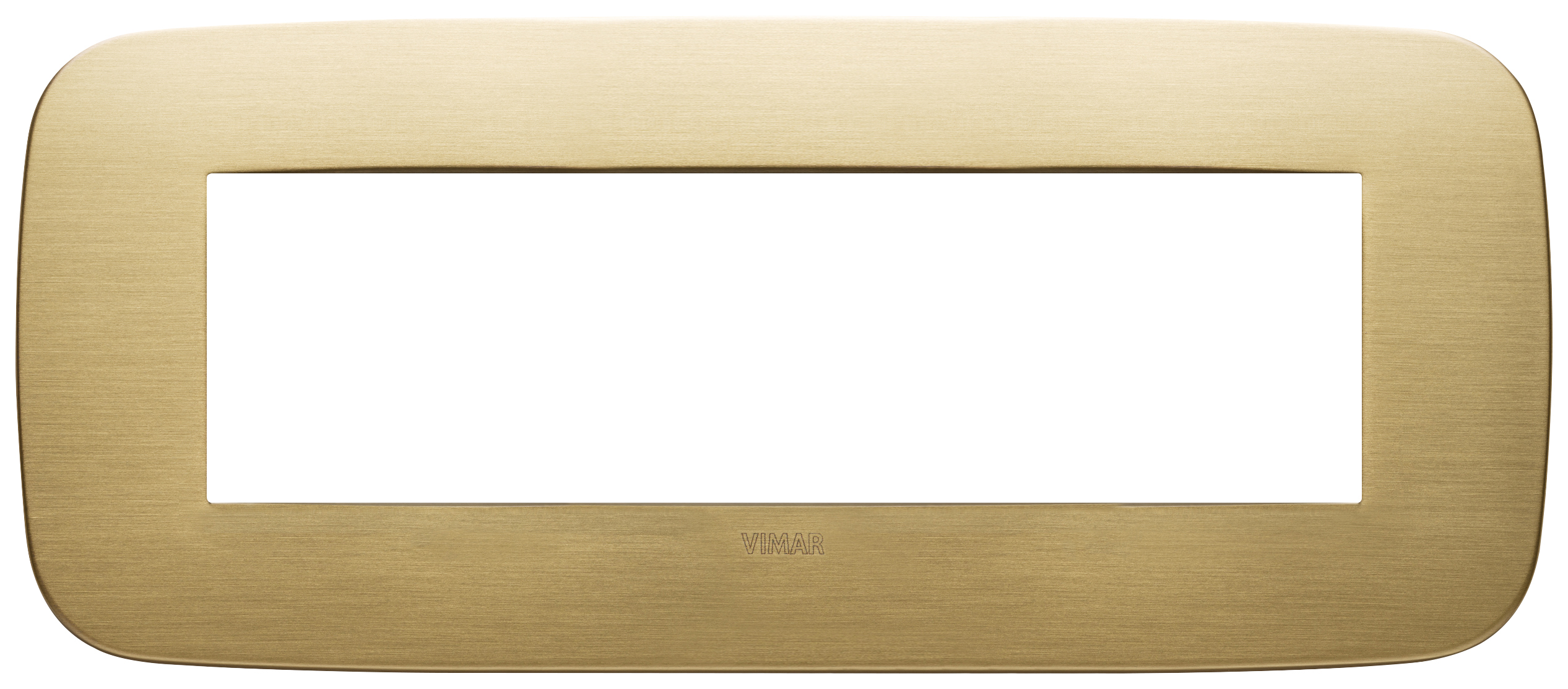 VIW19687.12 Placca Round 7M ottone spazzolato