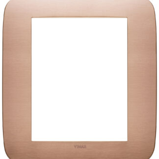 VIW19698.11 Placca Round 8M rame spazzolato