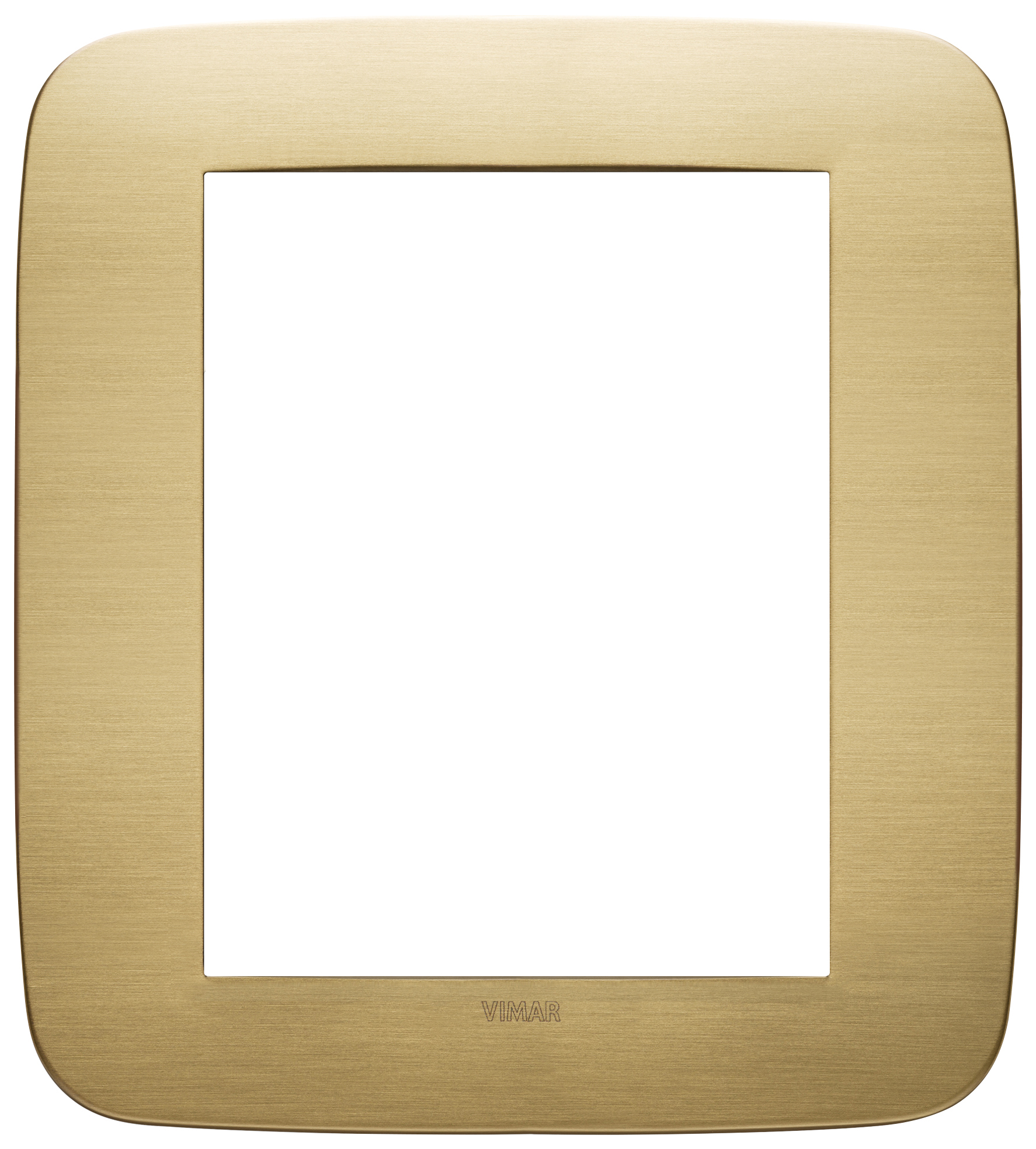 VIW19698.12 Placca Round 8M ottone spazzolato