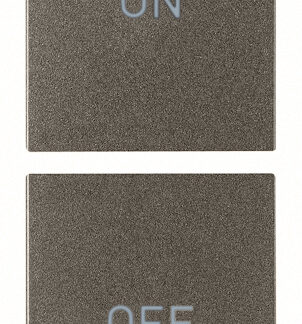 VIW19751.1.M Due mezzi tasti 1M simboli ON/OFF Metal