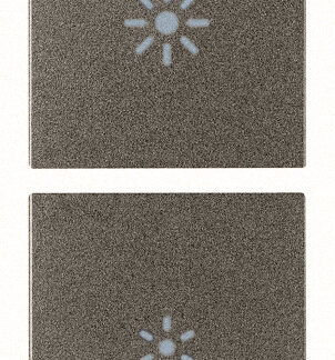 VIW19751.3.M Due mezzi tasti 1M regolazione Metal