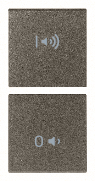 VIW19751.4.M Due mezzi tasti 1M ON/OFF volume Metal