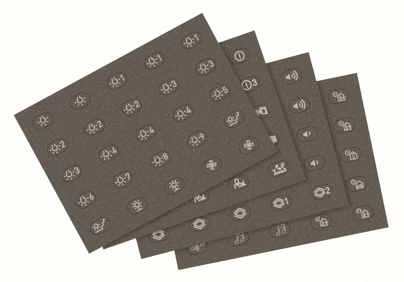 VIW19847.M Foglio etichette sim illuminabili Metal