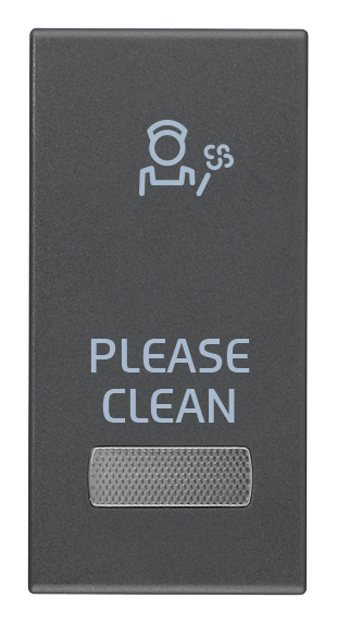 VIW20026.PLS Tasto 1M con diffusore simb. PLS grigio