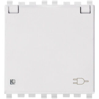 VIW20208.C.B Presa SICURY 2P+T 16A DE + coper. bianco