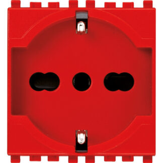 VIW20210.R Presa 2P+T 16A universale rosso