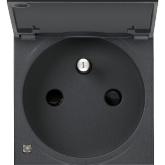 VIW20212.C Presa SICURY 2P+T 16A FR + coper. grigio