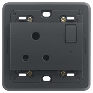 VIW20215.L Presa 2P+T 5A inglese inter.+spia grigio