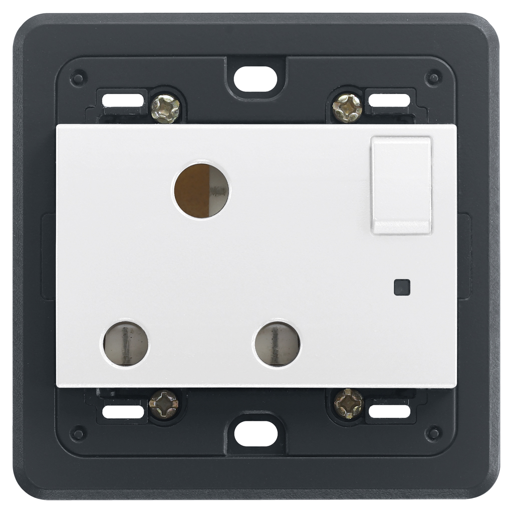 VIW20217.L.B Presa 2P+T 15A inglese interr. bianco