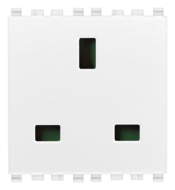 VIW20219.B Presa 2P+T 13A inglese bianco