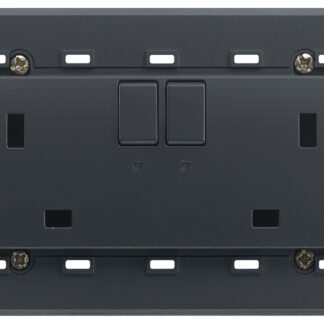 VIW20222.L 2 prese 2P+T 13A inglese interr. grigio