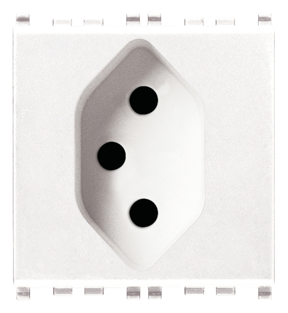 VIW20226.B Presa SICURY 2P+T 10A svizzero 13 bianco