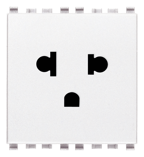 VIW20248.B Presa SICURY 2P+T 16A USA+EU bianco