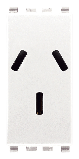 VIW20250.B Presa SICURY 2P+T 10A argentino bianco