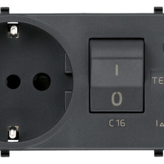 VIW20286 Presa 2P+T 16A P30 intb+MTDiffC16 grigio