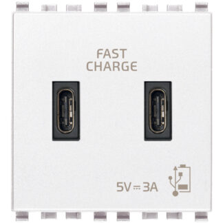 VIW20295.CC.B Alimentatore USB C+C 5V 3A 2M bianco