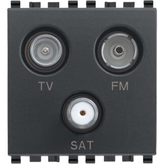 VIW20303 Presa TV-FM-SAT diretta 3 uscite grigio