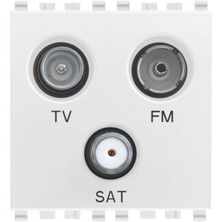 VIW20303.B Presa TV-FM-SAT diretta 3 uscite bianco