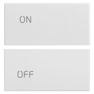 VIW20752.1.B Due mezzi tasti 2M simboli ON/OFF bianco