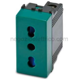 MST21159V MIX Presa 2P+T 16A Bivalente VERDE
