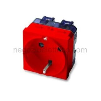 MST21176R MIX Pr.Schuko 16A 2P+T (laterale) ROSSO