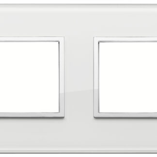 VIW21643.70 Placca 4M (2+2) int71 bianco diamante