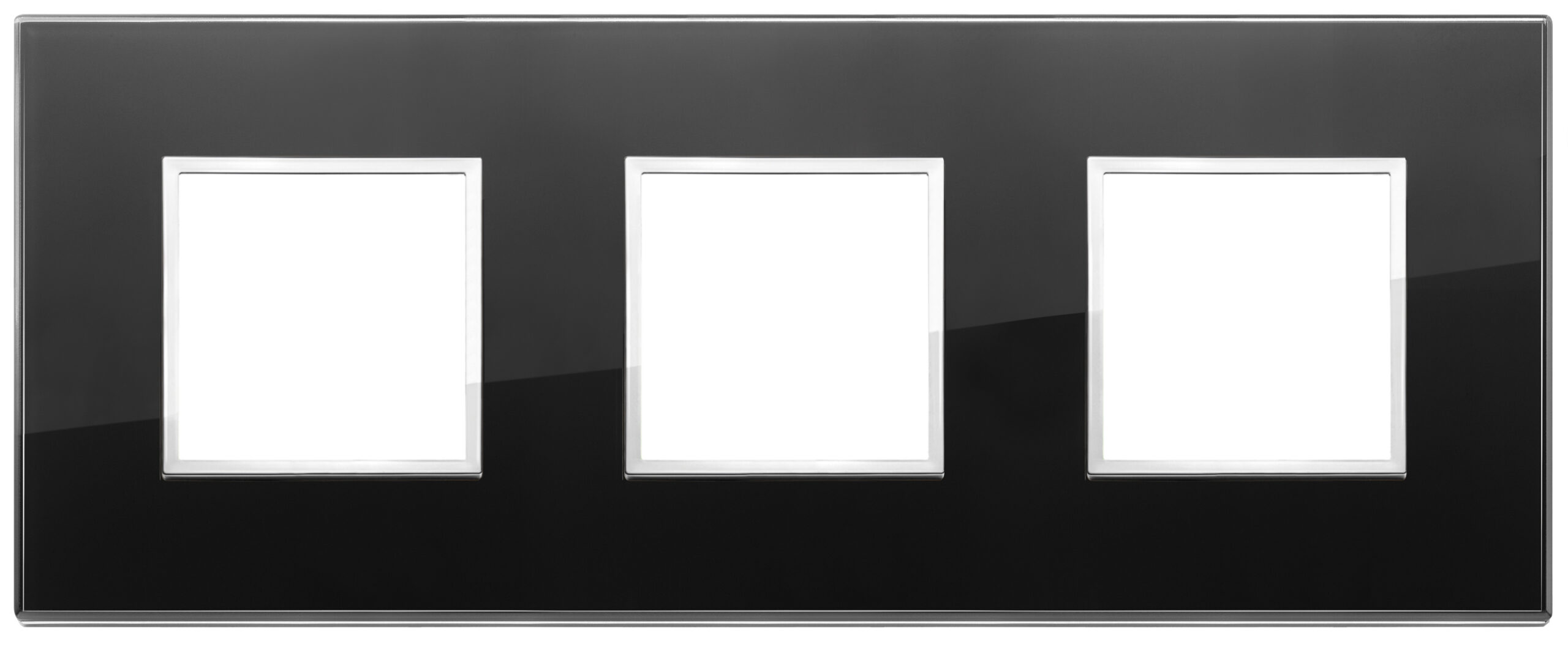 VIW21644.76 Placca 6M (2+2+2) int71 nero diamante
