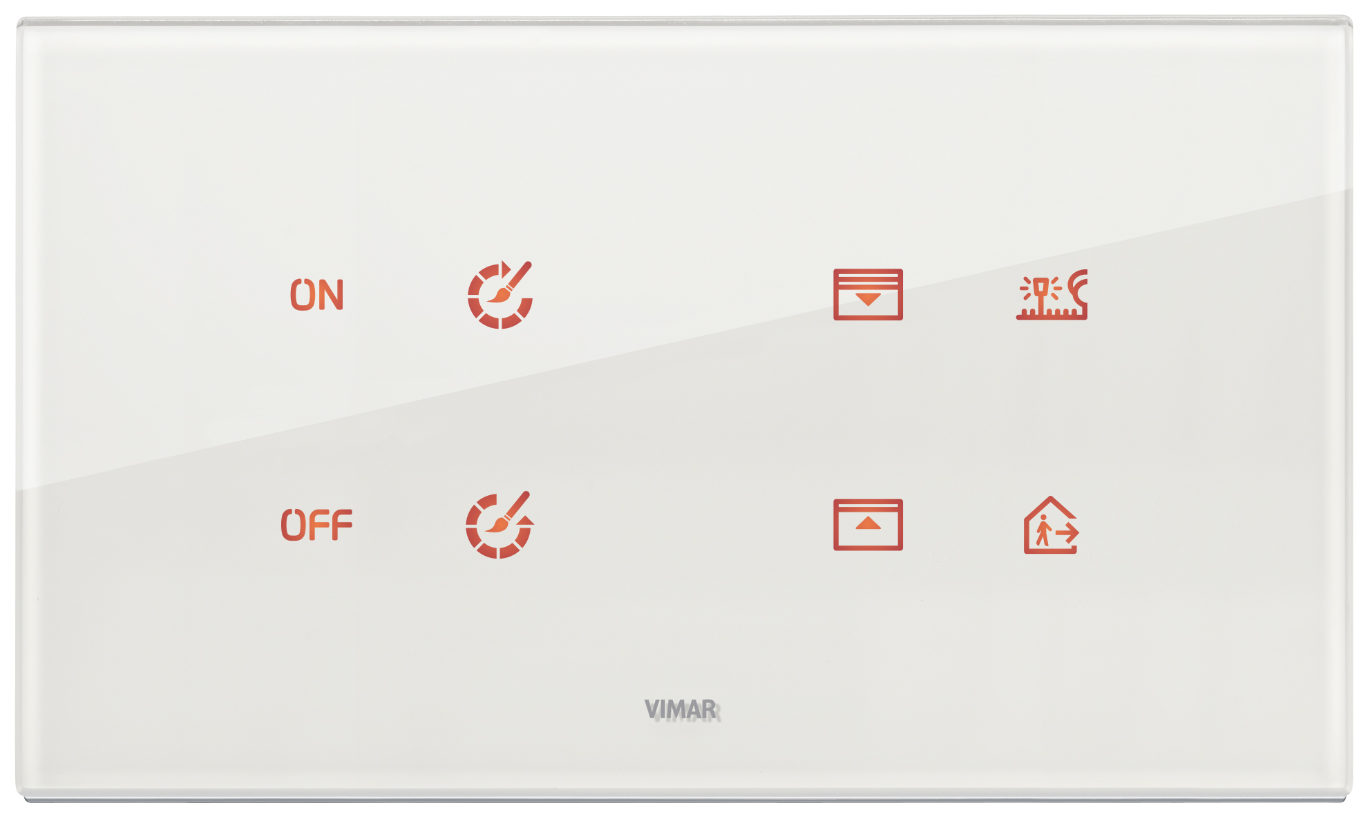 VIW21667.70 Placca 5MBS (2+blank+2) bianco diamante