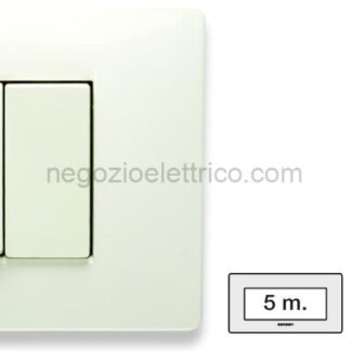 MST21BS105 MixBS Placca 5P. St.ING. BIANCO ASPEN