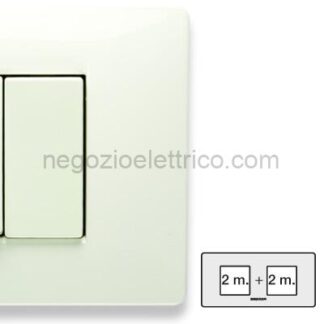 MST21MX102-2 MIX Placca 2+2 Posti BIANCO ASPEN
