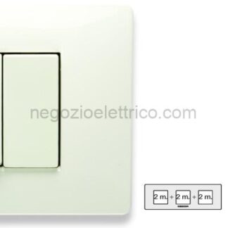 MST21MX102-3 MIX Placca 2+2+2 Posti BIANCO ASPEN