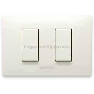 MST21MX103-2 MIX Placca 2 Posti BIANCO ASPEN