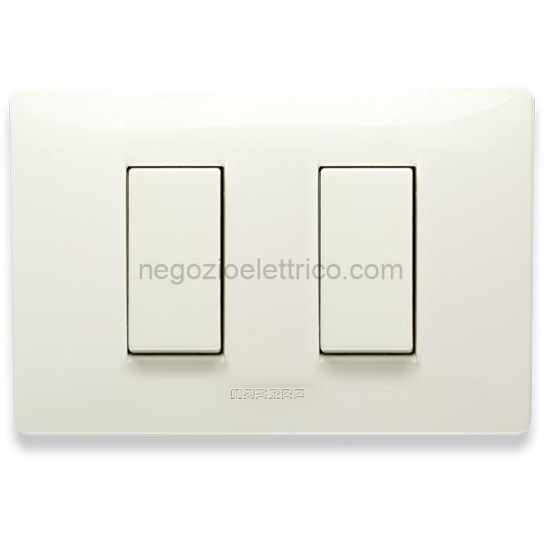 MST21MX103-2 MIX Placca 2 Posti BIANCO ASPEN