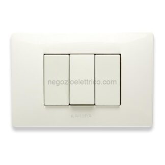 MST21MX103 MIX Placca 3 Posti BIANCO ASPEN