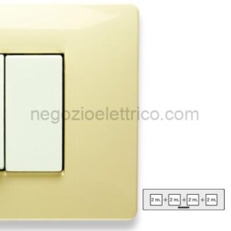 MST21MX122-4 MIX Placca 2+2+2+2 Posti BIANCO PARIGI