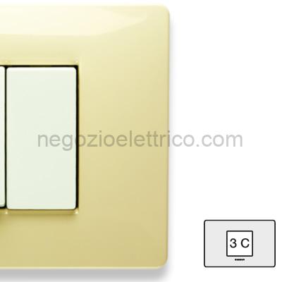 MST21MX123-C MIX Placca 2 P. Centrali BIANCO PARIGI