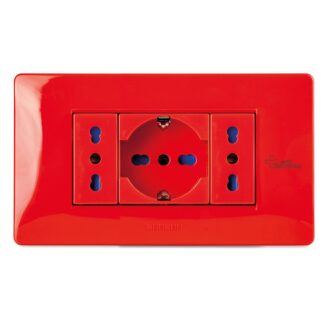 MST21MX154-AB Placca 4 Posti PURE RED ANTIBACTER