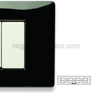 MST21MX202-4 MIX Placca 2+2+2+2 Posti NERO PANTHER