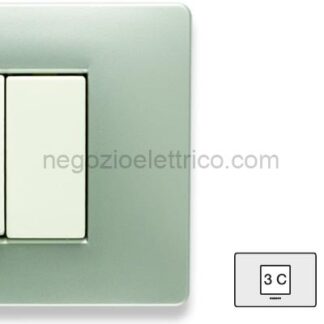 MST21MX253-C MIX Placca 2 P. Centrali GREY MOON