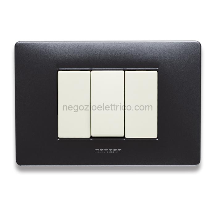MST21MX593 MIX Placca 3 Posti ANTHRACITE Grey