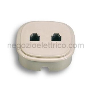 FME22380 Presa 2 plug 6/4c. da incasso