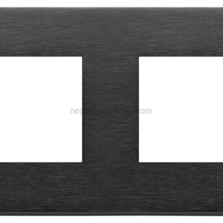 VIW22669.13 Placca 8M (2+2+2+2)int71 nero spazzolato