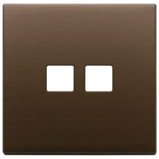 VIW22682.2.12 Placca 2Mx2 Flat bronzo scuro spazz.
